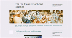 Desktop Screenshot of forthepleasureoflordkrishna.com