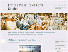 Tablet Screenshot of forthepleasureoflordkrishna.com